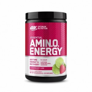 Optimum Nutrition ESSENTIAL AMIN.O. ENERGY® Strawberry Lime 0.6 lb (30 Servings) España | UOHA-45916