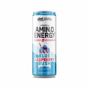 Optimum Nutrition ESSENTIAL AMIN.O. ENERGY+ Electrolytes Sparkling *new* Blue Raspberry Rush 355ml * 12 Cans (12 Servings) España | NMTG-43801