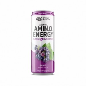 Optimum Nutrition ESSENTIAL AMIN.O. ENERGY+ Electrolytes Sparkling Grape 355ml * 12 Cans (12 Servings) España | FENS-67581