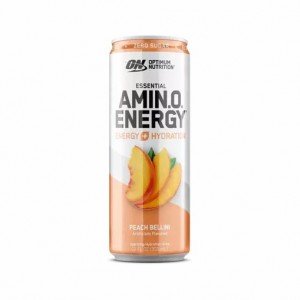 Optimum Nutrition ESSENTIAL AMIN.O. ENERGY+ Electrolytes Sparkling Peach Bellini 355ml * 12 Cans (12 Servings) España | ZLCK-12756