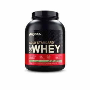 Optimum Nutrition GOLD STANDARD 100% WHEY™ Chocolate Mint 5 lb (70 Servings) España | ENSY-36817