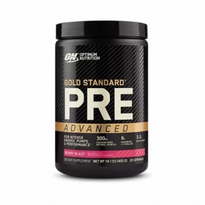 Optimum Nutrition GOLD STANDARD® Pre Advanced Berry Blast 0.88 lb (20 Servings) España | QHZU-26104