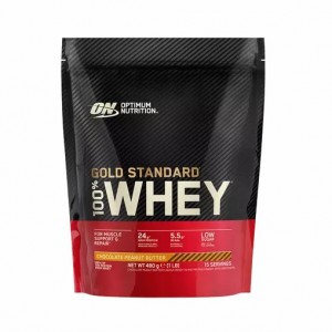 Optimum Nutrition Gold Standard 100% Whey Proteina Chocolate Peanut Butter 480 grams (15 Servings) España | WAFX-16980