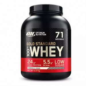 Optimum Nutrition Gold Standard 100% Whey Proteina Cookies & Cream 2.27 kg (71 Servings) España | QRHB-08271