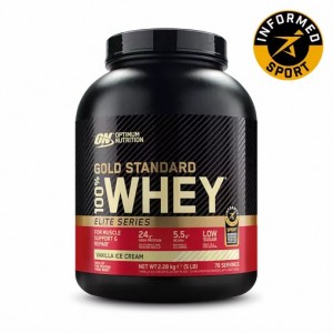 Optimum Nutrition Gold Standard 100% Whey - Elite Series Vainilla Ice Cream 2.27 kg (77) España | BEST-25916