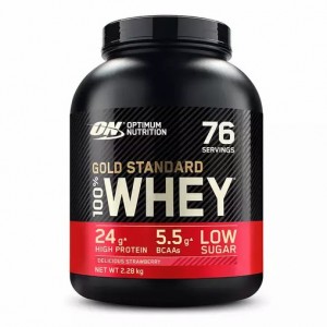 Optimum Nutrition Gold Standard 100% Whey Proteina Delicious Strawberry 2.28 kg (76 Servings) España | IGDL-38045