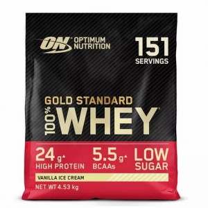 Optimum Nutrition Gold Standard 100% Whey Proteina Vainilla Ice Cream 4.53 kg (151 Servings) España | DYQG-29830