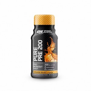 Optimum Nutrition Pure Pre 200 Pre-Workout Shot Orange 60ml (12 shots) España | TCJW-70685