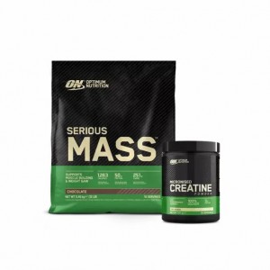 Optimum Nutrition Serious Mass & Creatine Stack Chocolate España | YMNJ-57248