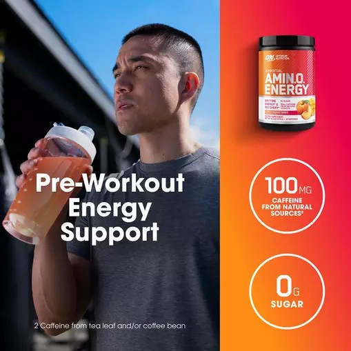 Optimum Nutrition ESSENTIAL AMIN.O. ENERGY® *new* Peach Mango Tango - Notify Me 0.6 lb - Notify me España | HNLE-96758