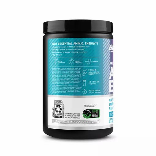 Optimum Nutrition ESSENTIAL AMIN.O. ENERGY® *new* Rainbow Sherbet - Notify Me 0.6 lb - Notify me España | MCVL-81756