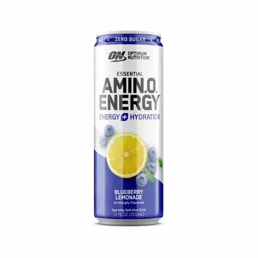 Optimum Nutrition ESSENTIAL AMIN.O. ENERGY+ Electrolytes Sparkling Blueberry Lemonade 355ml * 12 Cans (12 Servings) España | DPYB-07249