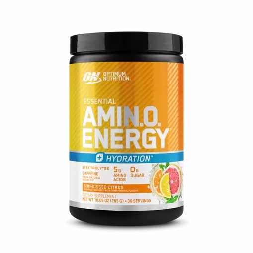 Optimum Nutrition Essential AMIN.O. ENERGY + Electrolytes *new* Sun-kissed Citrus 0.63 lb (30 Servings) España | QZOA-05324