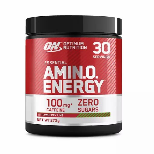 Optimum Nutrition Essential AMIN.O. Energy Strawberry Lime 270 grams (30 Servings) España | IKGY-63278