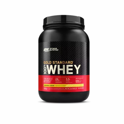 Optimum Nutrition GOLD STANDARD 100% WHEY™ Banana Cream 2 lb (29 Servings) España | HTEA-96023