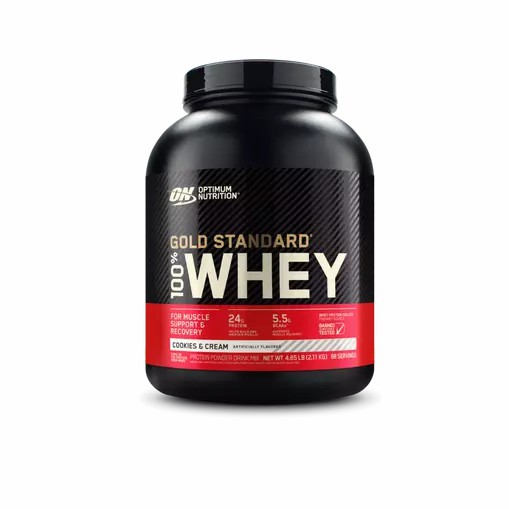 Optimum Nutrition GOLD STANDARD 100% WHEY™ Cookies & Cream 5 lb (68 Servings) España | BHRZ-29810