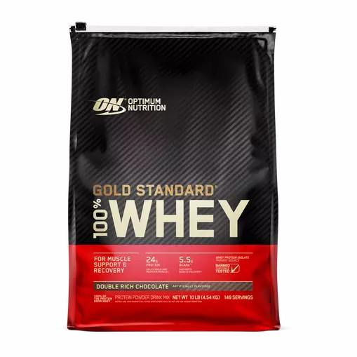 Optimum Nutrition GOLD STANDARD 100% WHEY™ Double Rich Chocolate 10 lb (149 Servings) España | VGTN-45682