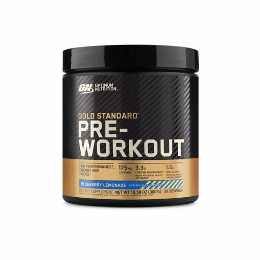 Optimum Nutrition GOLD STANDARD® Pre-Workout Blueberry Lemonade 0.66 lb (30 Servings) España | RFZE-80596