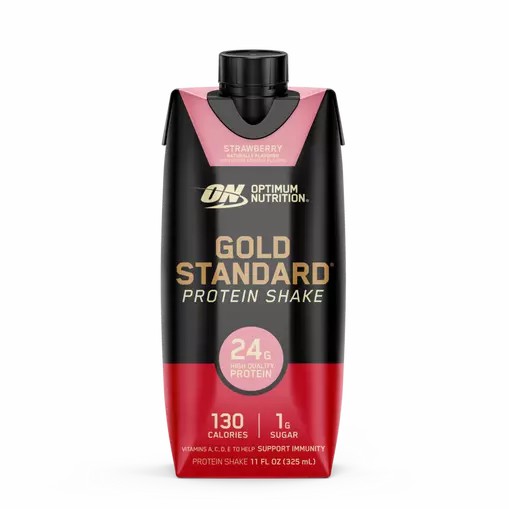 Optimum Nutrition GOLD STANDARD® Ready To Drink Protein Shake *new* Strawberry 12 Cartons (12 Servings) España | QFBZ-80654