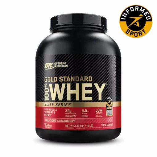 Optimum Nutrition Gold Standard 100% Whey - Elite Series Delicious Strawberry 2.27 kg España | HAWC-27436