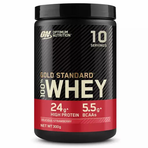 Optimum Nutrition Gold Standard 100% Whey Proteina Delicious Strawberry 300 grams (10 Servings) España | QAYS-94681