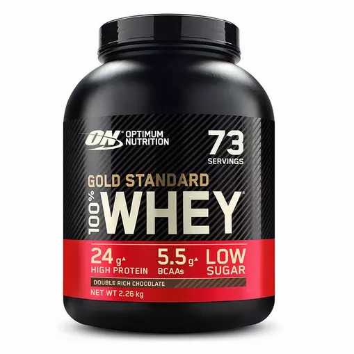 Optimum Nutrition Gold Standard 100% Whey Proteina Double Rich Chocolate 2.26 kg (76 Servings) España | EYQC-53407