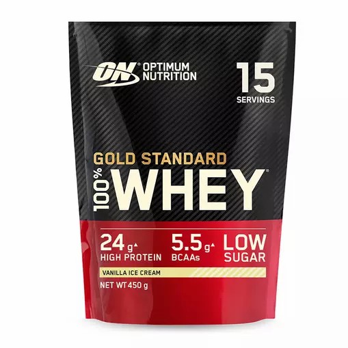 Optimum Nutrition Gold Standard 100% Whey Proteina Vainilla Ice Cream 450 grams (15 Shakes) España | UNWI-29315