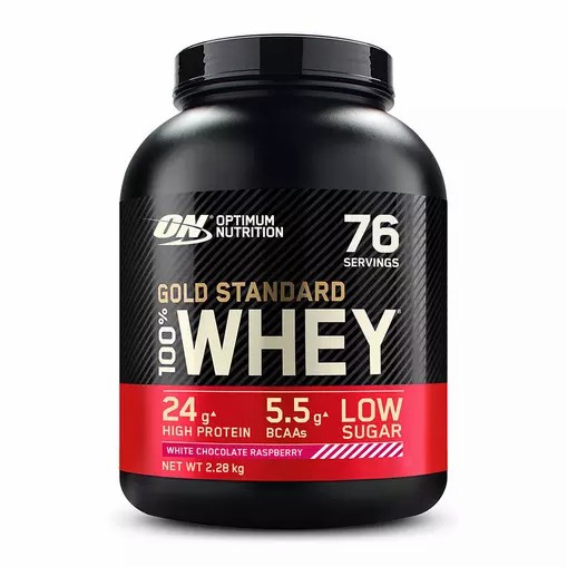 Optimum Nutrition Gold Standard 100% Whey Proteina White Chocolate Raspberry 2.28 kg (76 Servings) España | UFVZ-40658