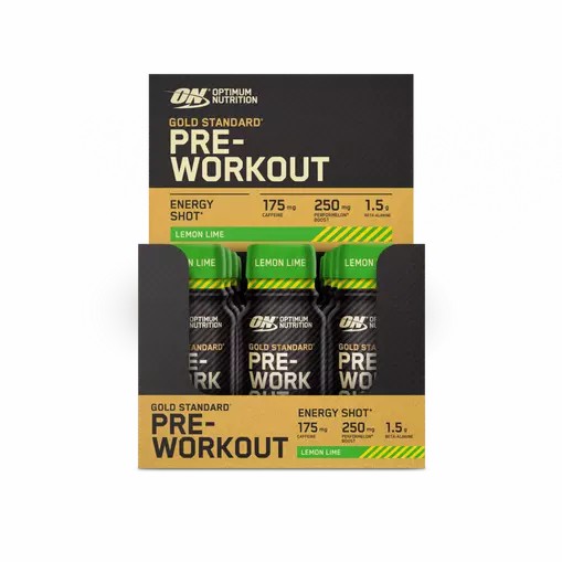 Optimum Nutrition Gold Standard Pre-Workout Shot Lemon Lime 720 ml (12 pieces) España | DSCG-57948