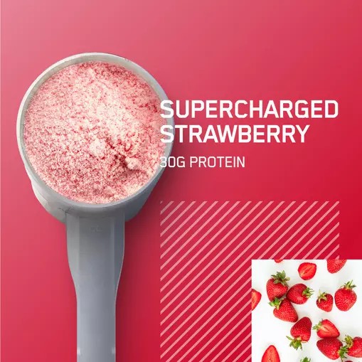 Optimum Nutrition PLATINUM HYDROWHEY™ Supercharged Strawberry 1.76 lb (20 Servings) España | AETX-54082