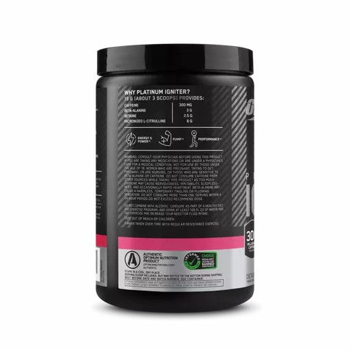 Optimum Nutrition Platinum Igniter Berry Lemonade Blast 0.84 lb (20 Servings) España | VXBO-63485