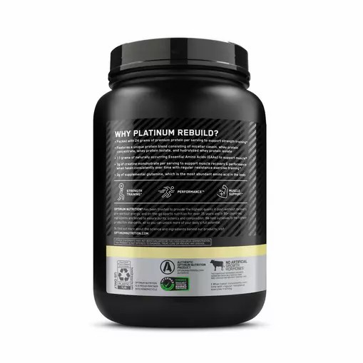 Optimum Nutrition Platinum Rebuild Vainilla Buttercream 1.63 lb (20 Servings) España | MRYF-63475