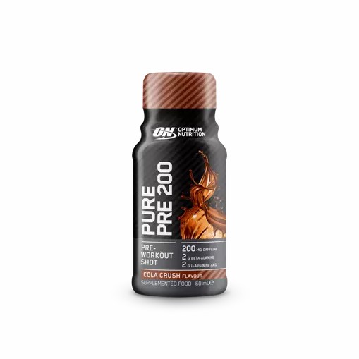 Optimum Nutrition Pure Pre 200 Pre-Workout Shot Cola 60ml (12 shots) España | RWBH-79013