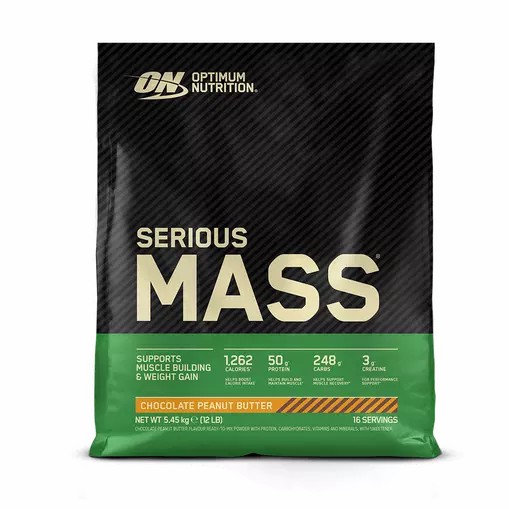 Optimum Nutrition Serious Mass Chocolate Peanut Butter 5.45 kg (16 Servings) España | LKTP-47690