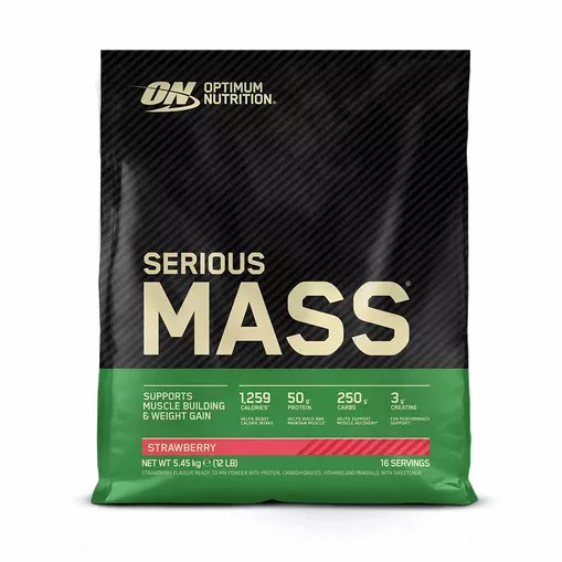 Optimum Nutrition Serious Mass Strawberry 5.45 kg (16 Servings) España | LQHC-41056